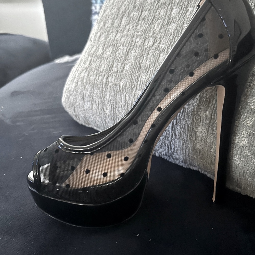 Brand new in box black stiletto 7.5 M heels